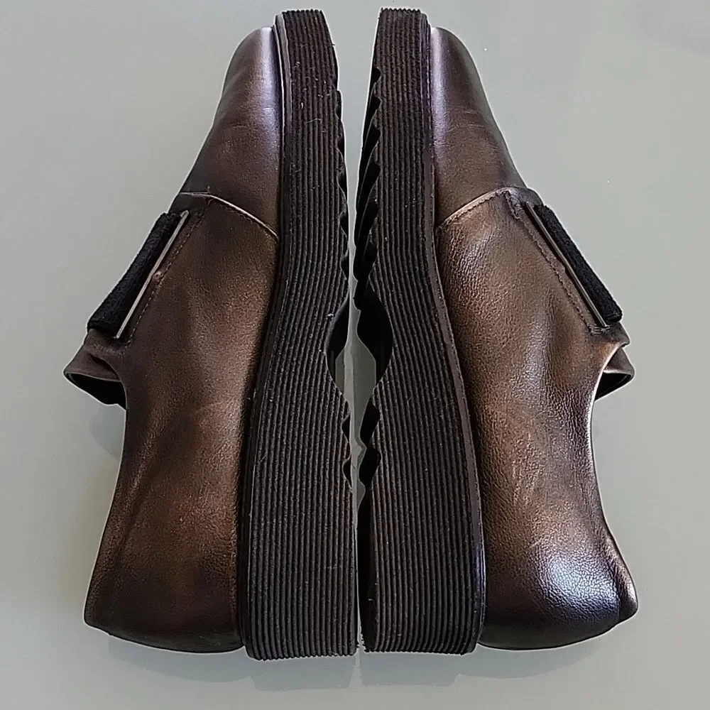 Aquatalia Chunky Kenley Metallic Chic Avant Garde Whimsigoth Loafers‎ Size 7.5